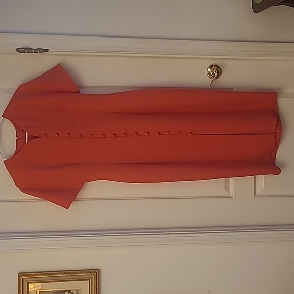 EUC VTG Jaclyn Hart Pink Embroidered Front Dress - Picture 3 of 15